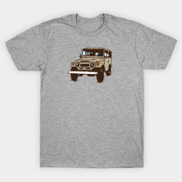 FJ40 Tan T-Shirt by GrumpyDog